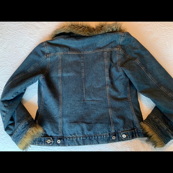 COPY - Faux Fur Denim Bomber Jacket by XNTRIK - Picture 2 of 7